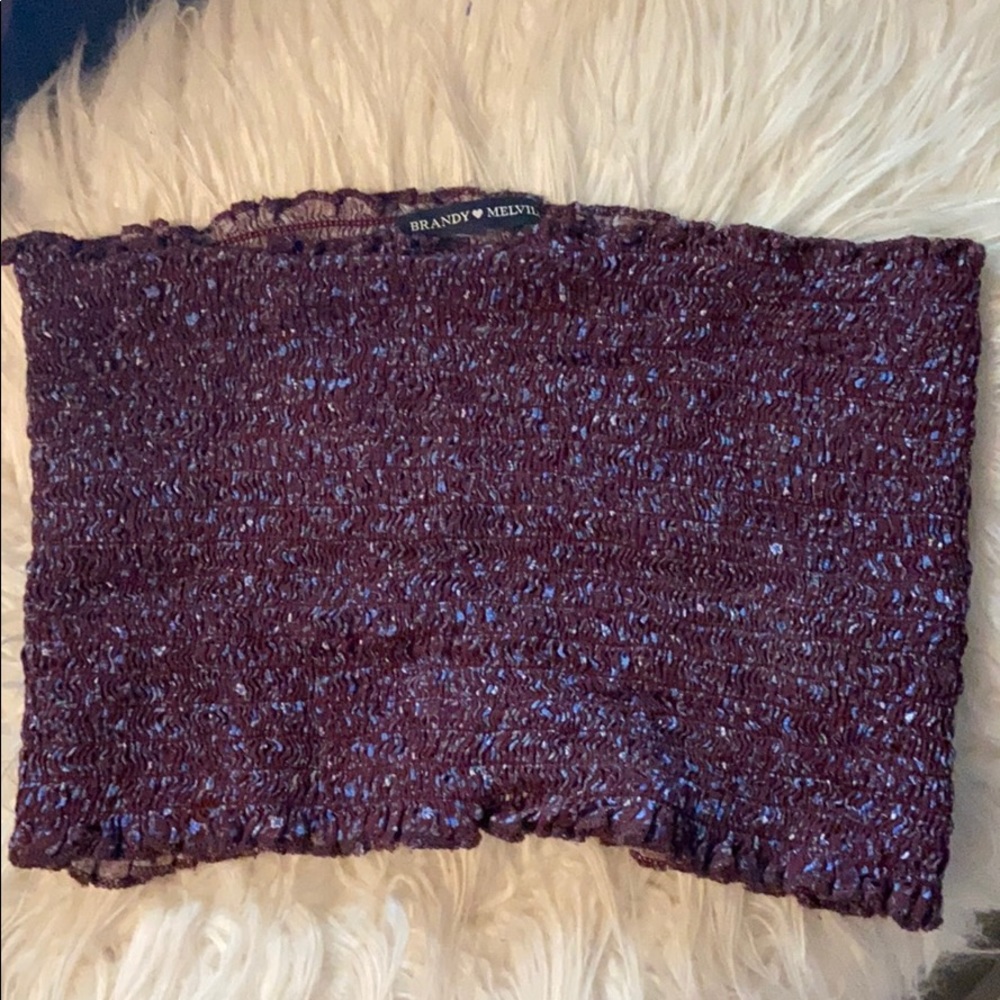 Brandy Melville cropped strapless top